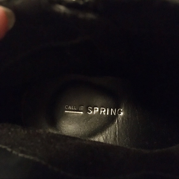 Call It Spring Embellished Studded Booties Black 9 - Picture 7 of 8